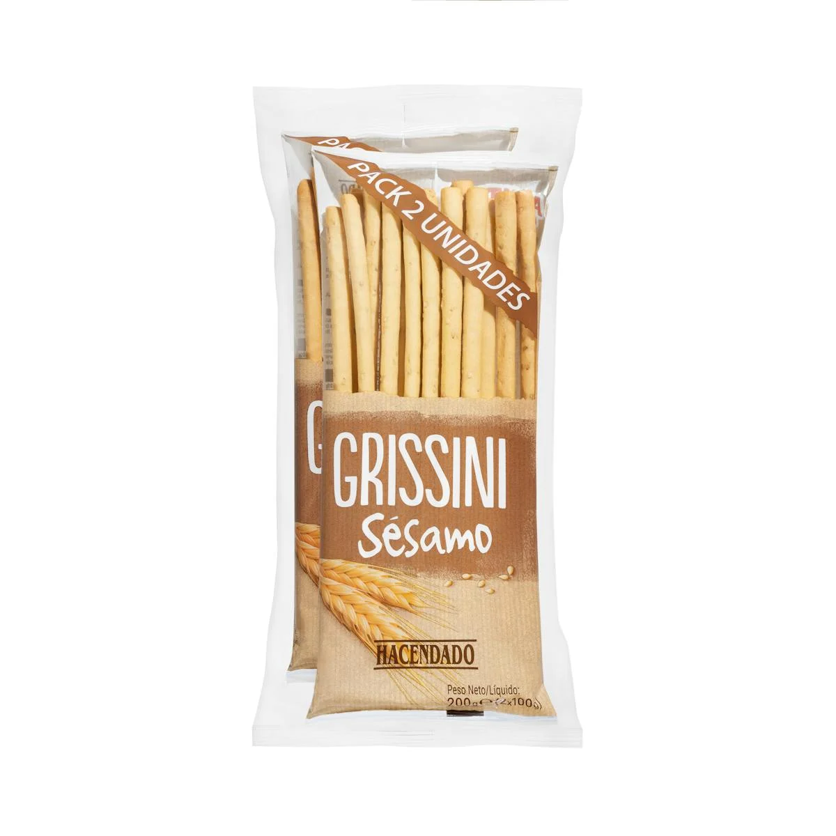 Grissini bread sticks with sesame seeds Hacendado