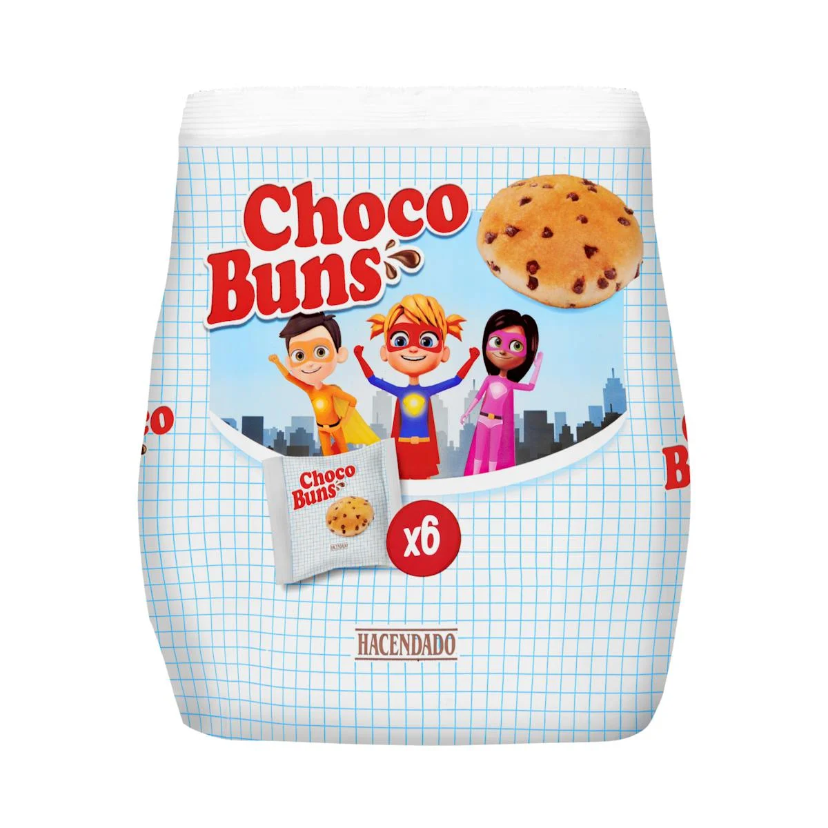Chocolate chip teacake Choco Buns Hacendado