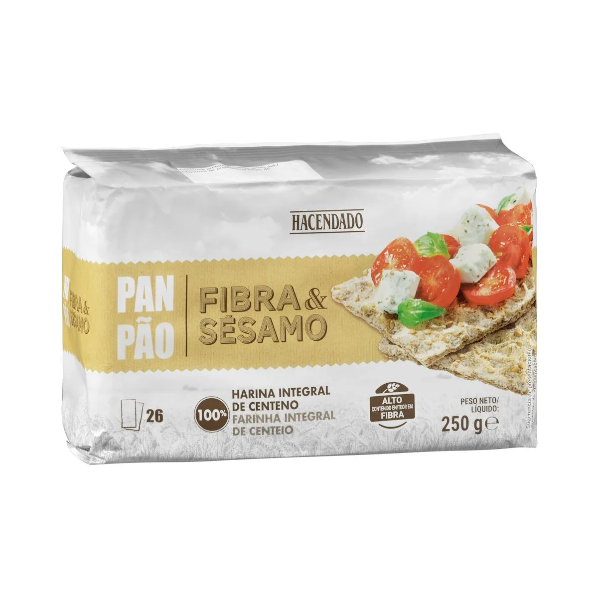 Pa de fibra i sèsam Hacendado