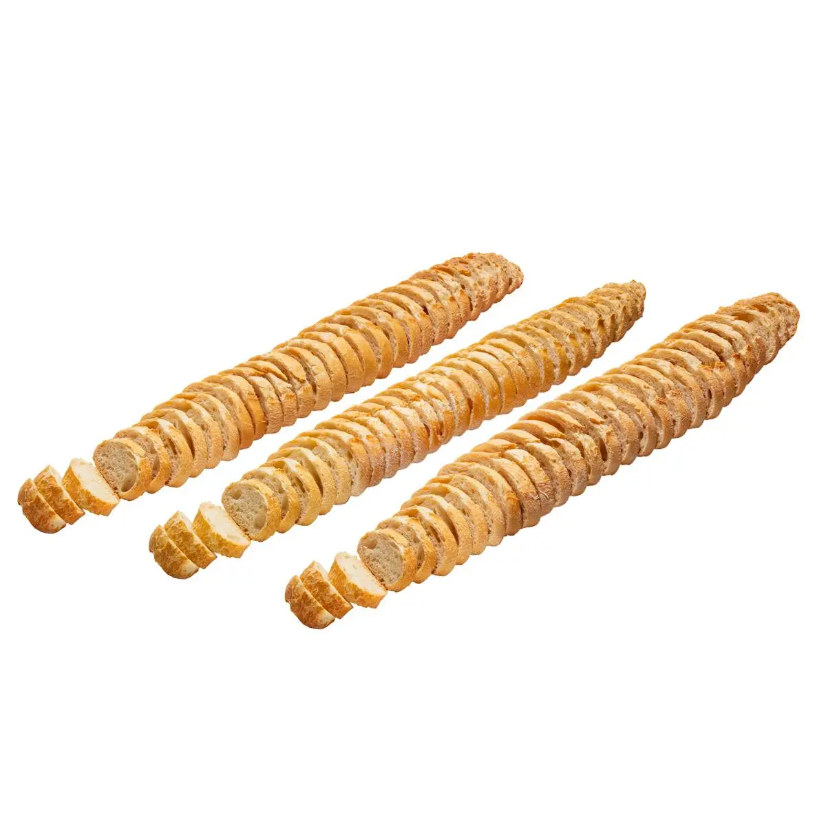 3 geschnittene Baguettes