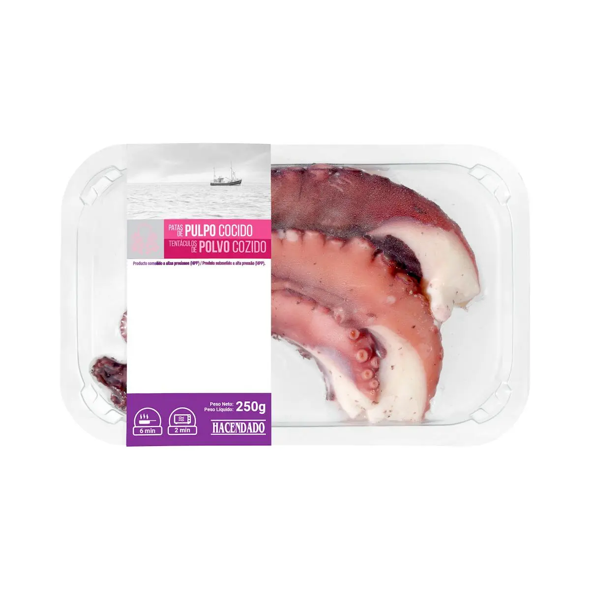 Cooked octopus tentacles