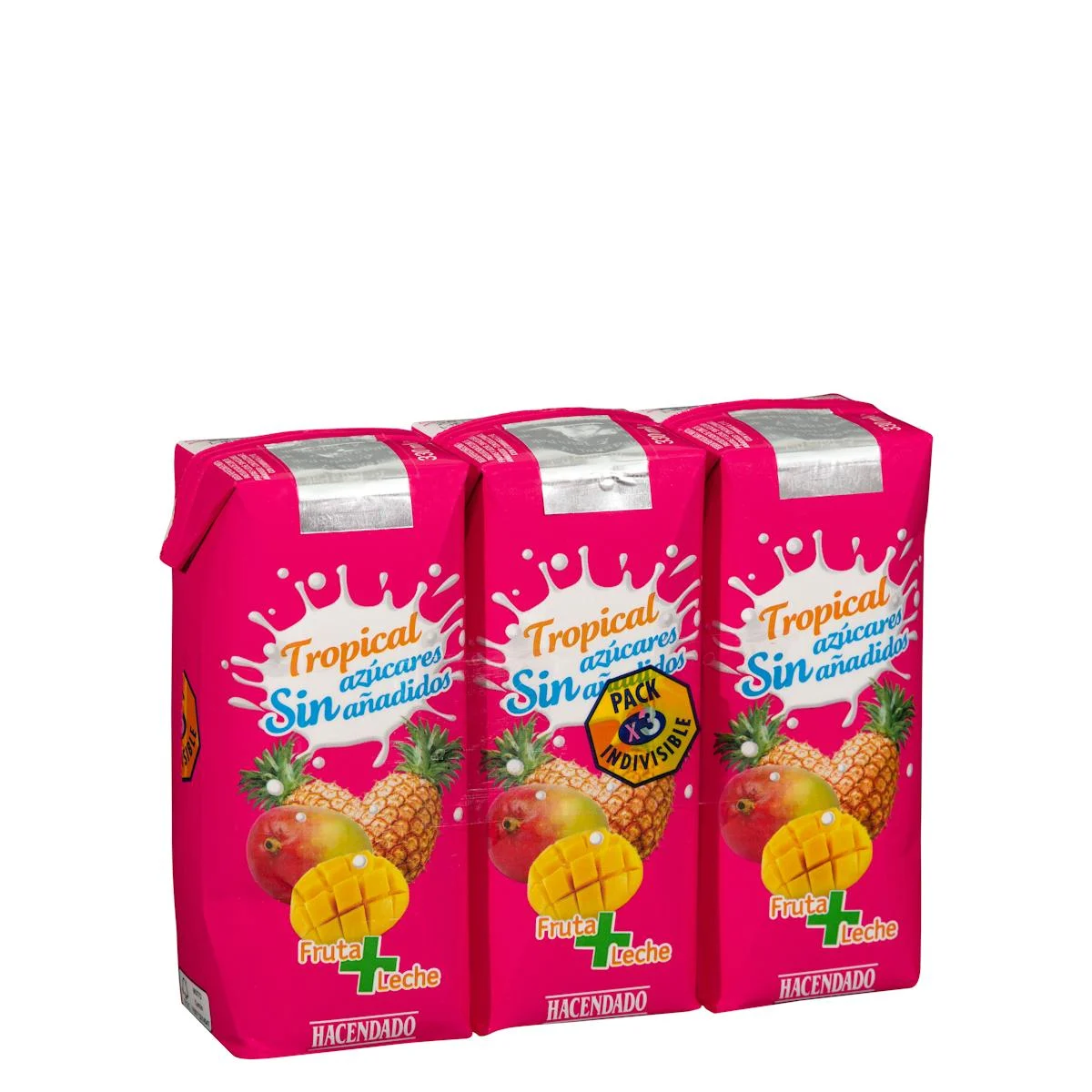 Tropical Fruit + Milk no added sugar Hacendado