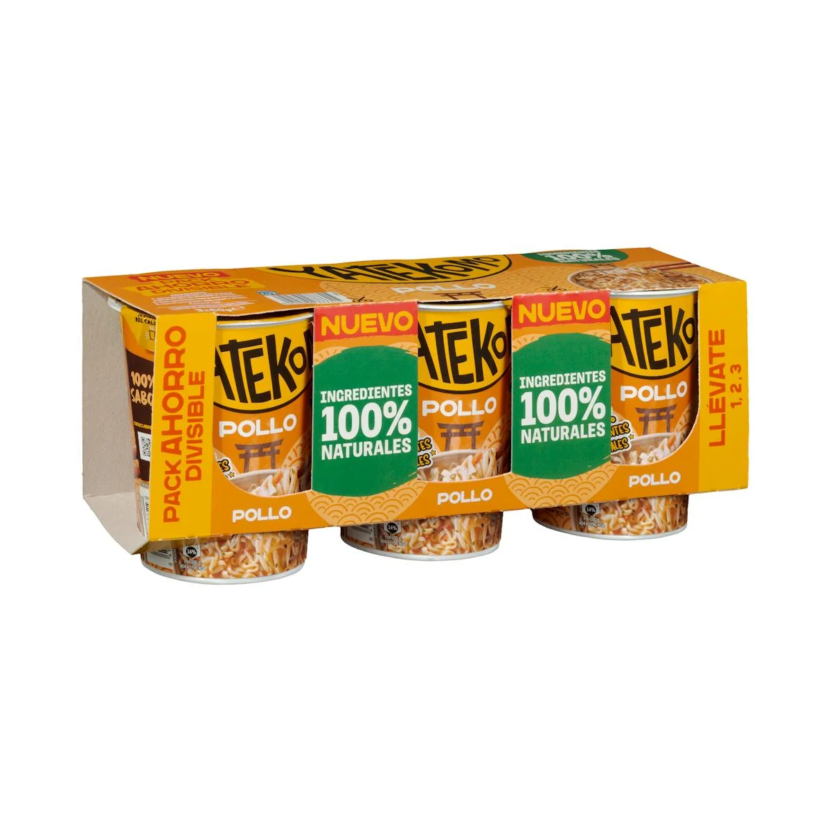 Fideos orientales Yatekomo sabor pollo Gallina Blanca