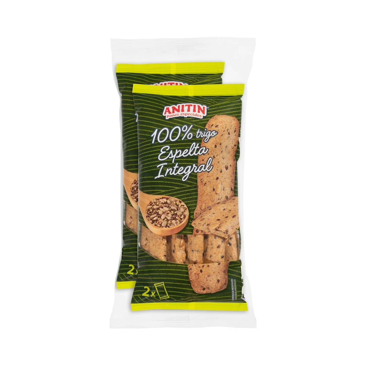Bastonets de pa 100% blat espelta integral Anitin