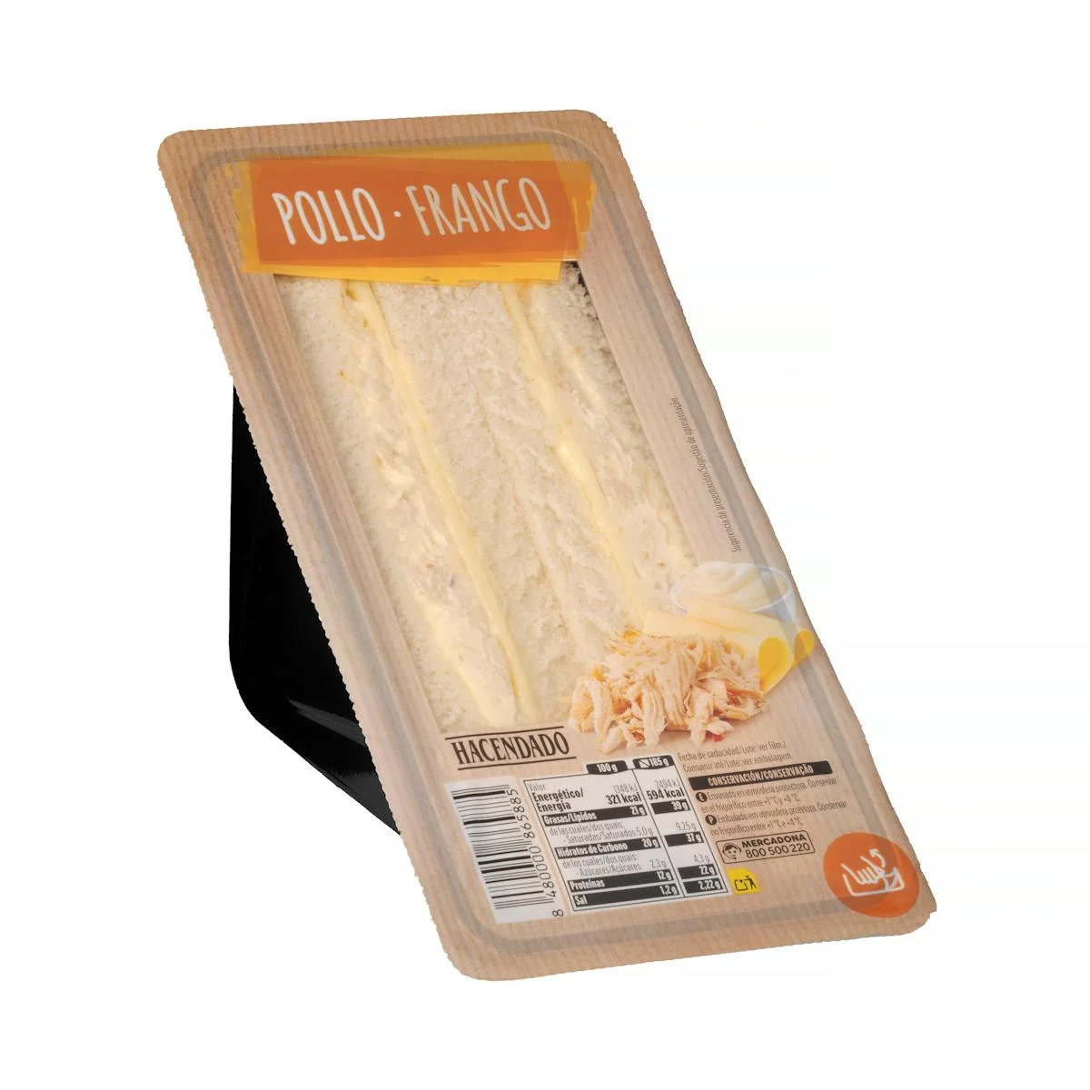 Chicken and cheese sandwich Hacendado