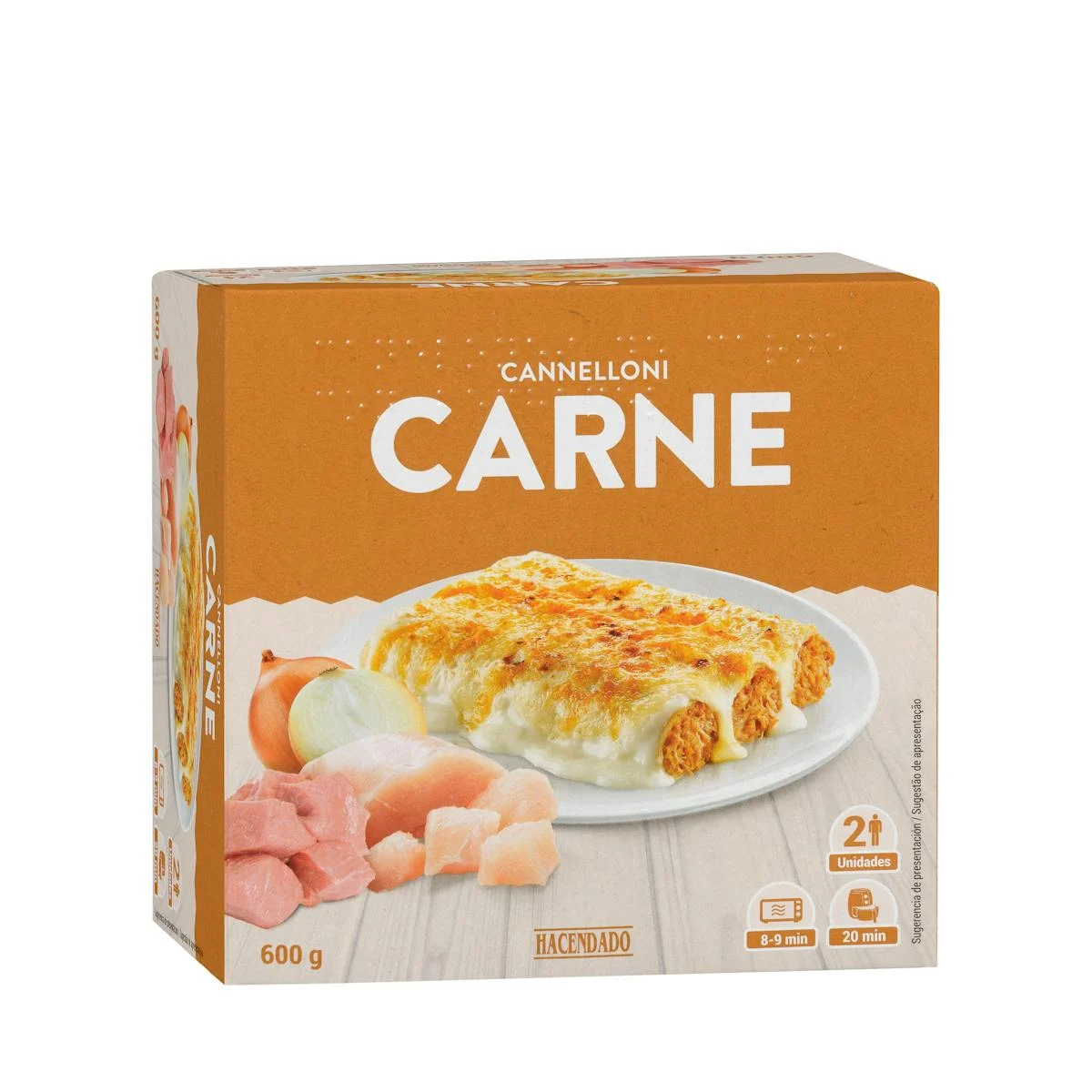 Canelons de carn Hacendado ultracongelats