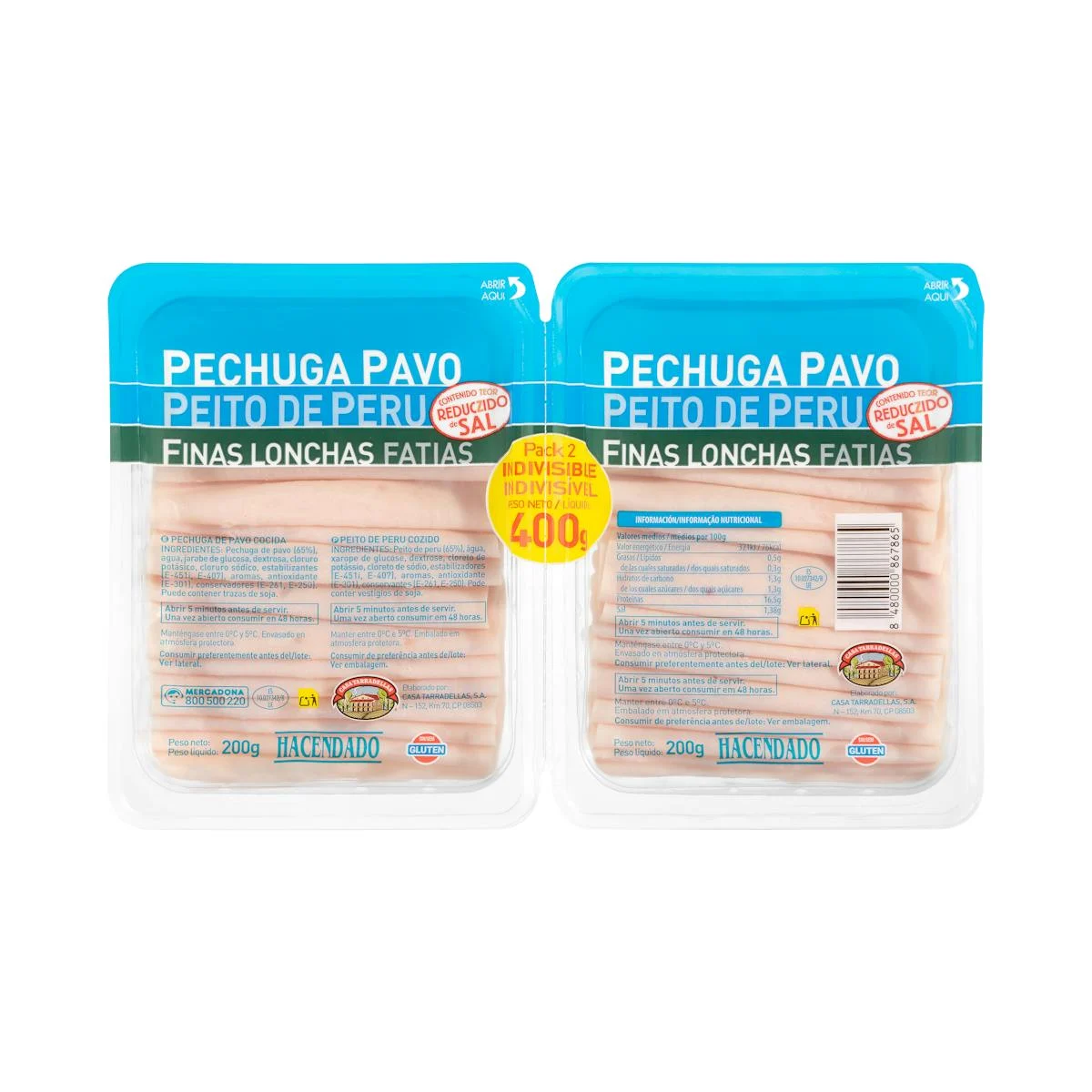 Low in salt turkey breast thinly-sliced Hacendado