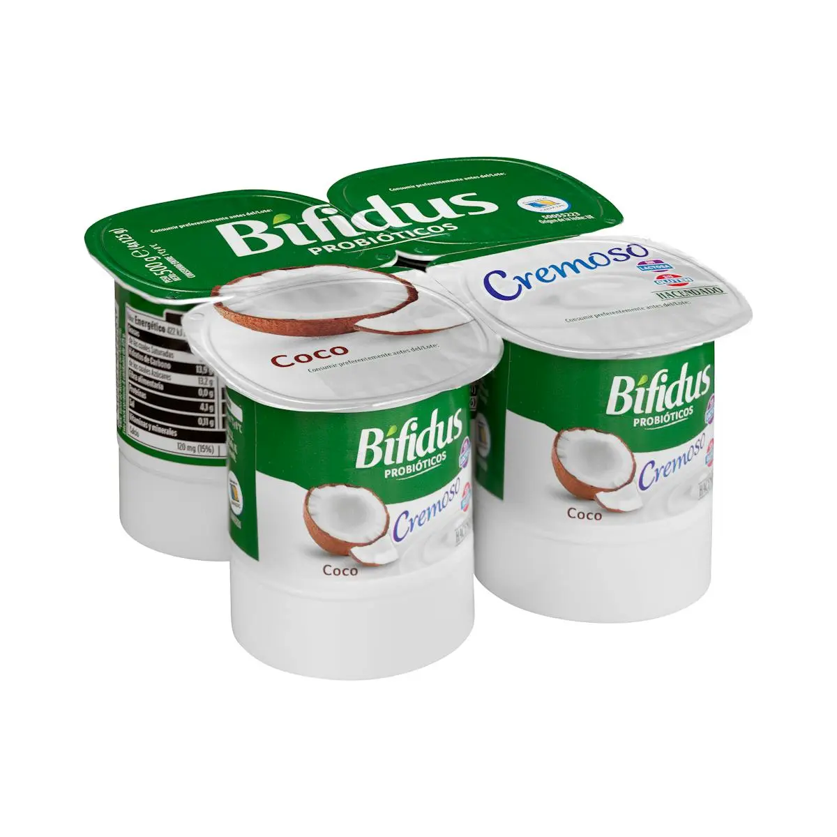 Bífidus cremoso con coco probióticos Hacendado