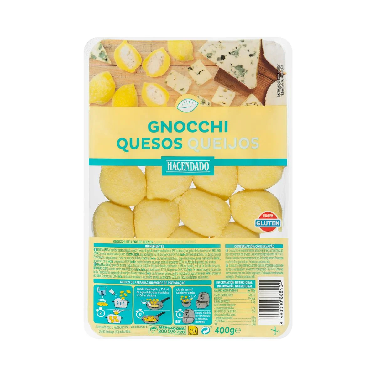 Frische Gnocchi mit Käsefüllung Hacendado