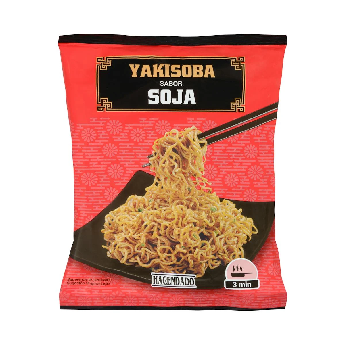 Fideus orientals Yakisoba gust soja Hacendado