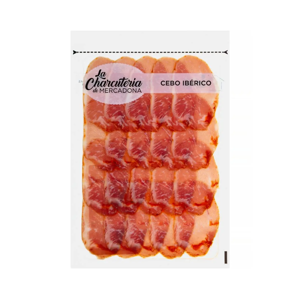Longe de porc ibérique d’engraissement, tranchée à la machine
