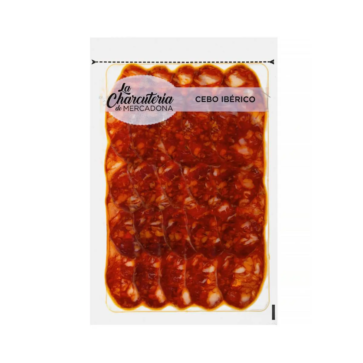 Machine-cut feed-fattened Iberico chorizo