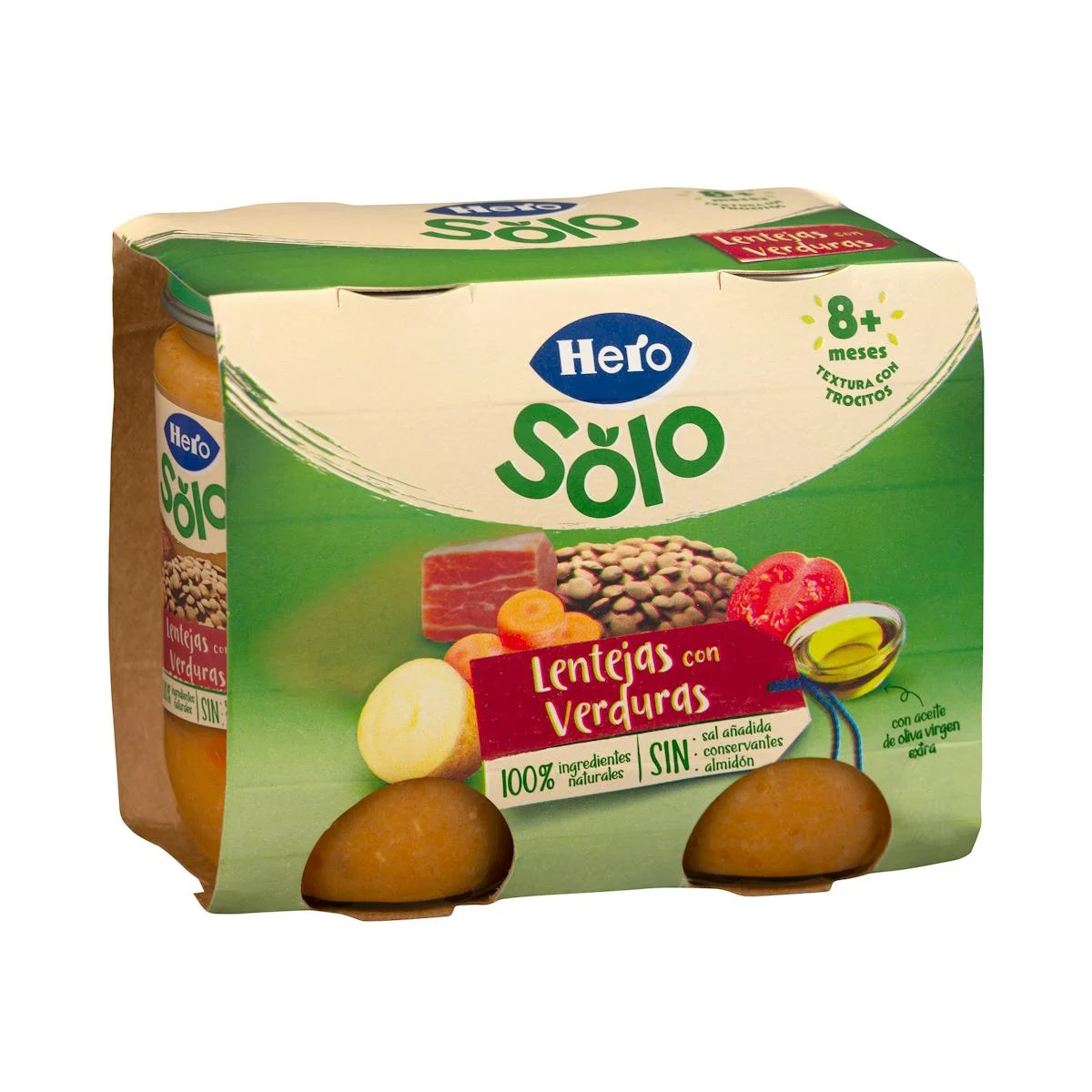 Linsen mit Gemüse, Babybrei Hero Solo +8 Monate