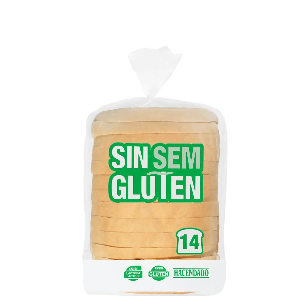 Weißes glutenfreies Toastbrot Hacendado