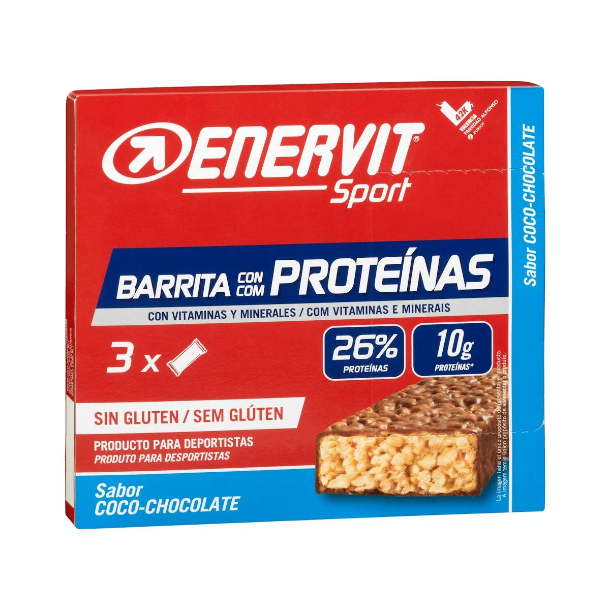 Barritas con proteínas sabor coco y chocolate Enervit Sport
