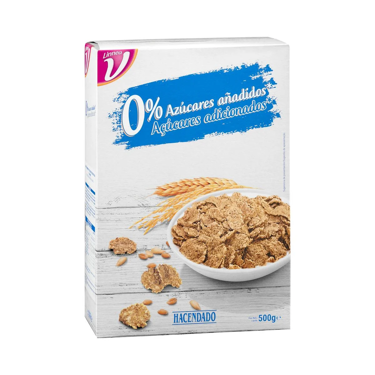 Flocons de blé complet et de riz Hacendado sans sucres ajoutés