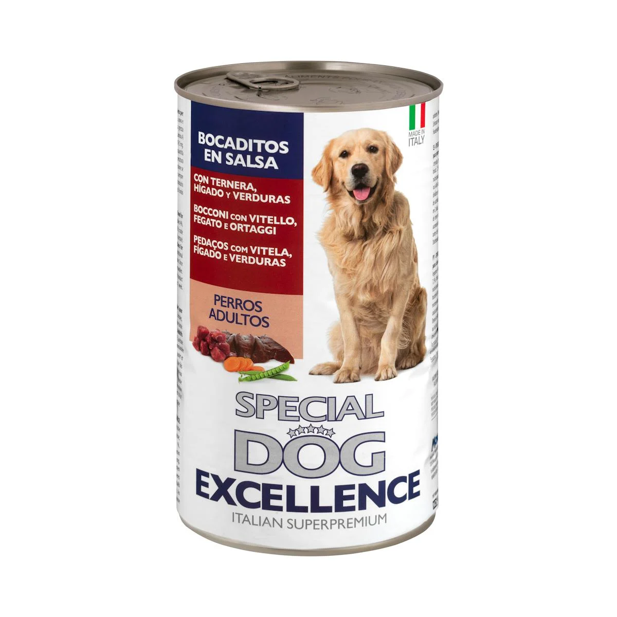 Bites of beef, liver and vegetables in sauce adult dog food Special Dog Excellence