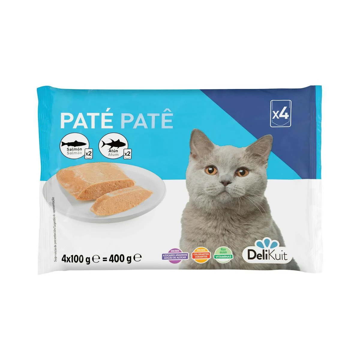 Paté de peix gat adult Delikuit