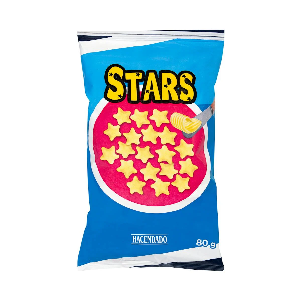 Snack de blat de moro Stars sabor mantega Hacendado