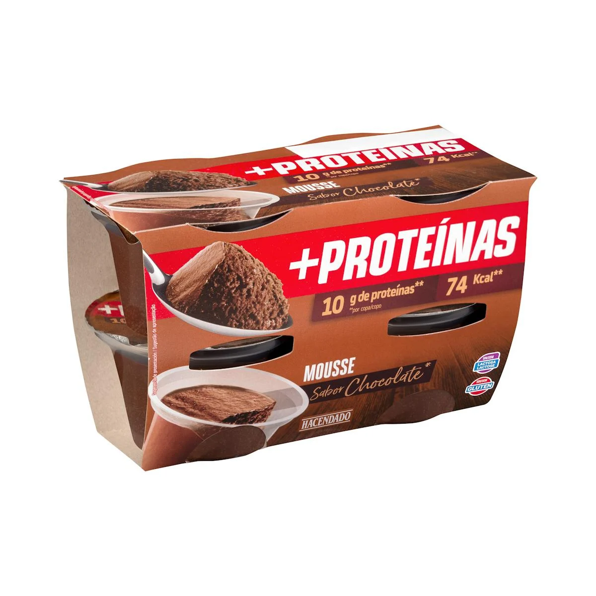 Mousse mit Schokoladengeschmack +Proteínas 10 g