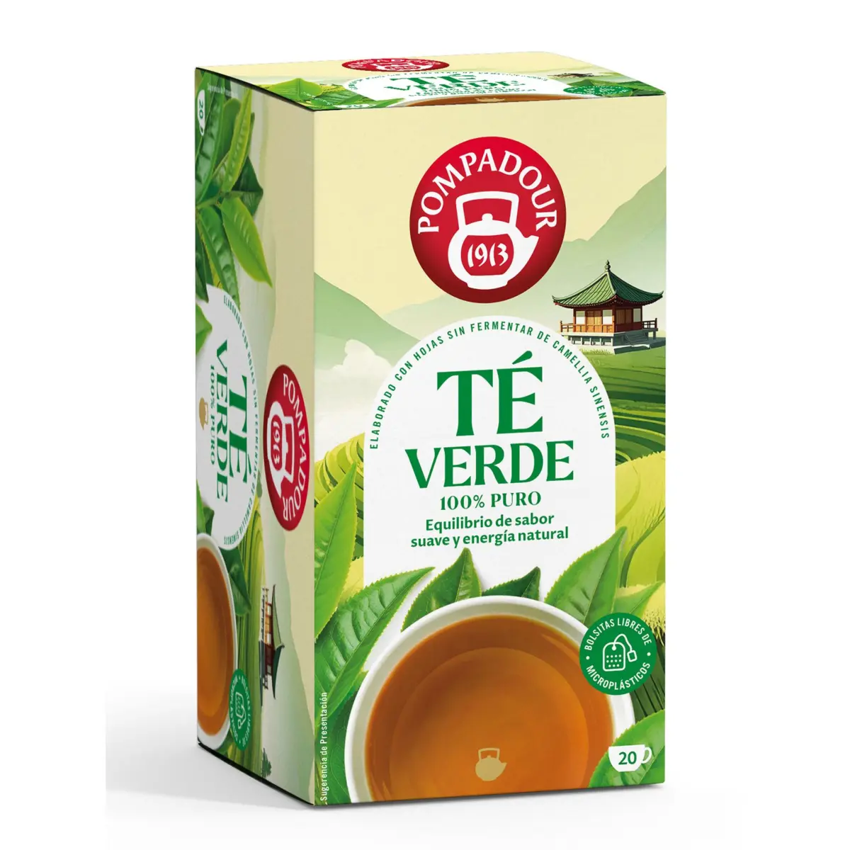 Grüner Tee 20 Beutel Pompadour