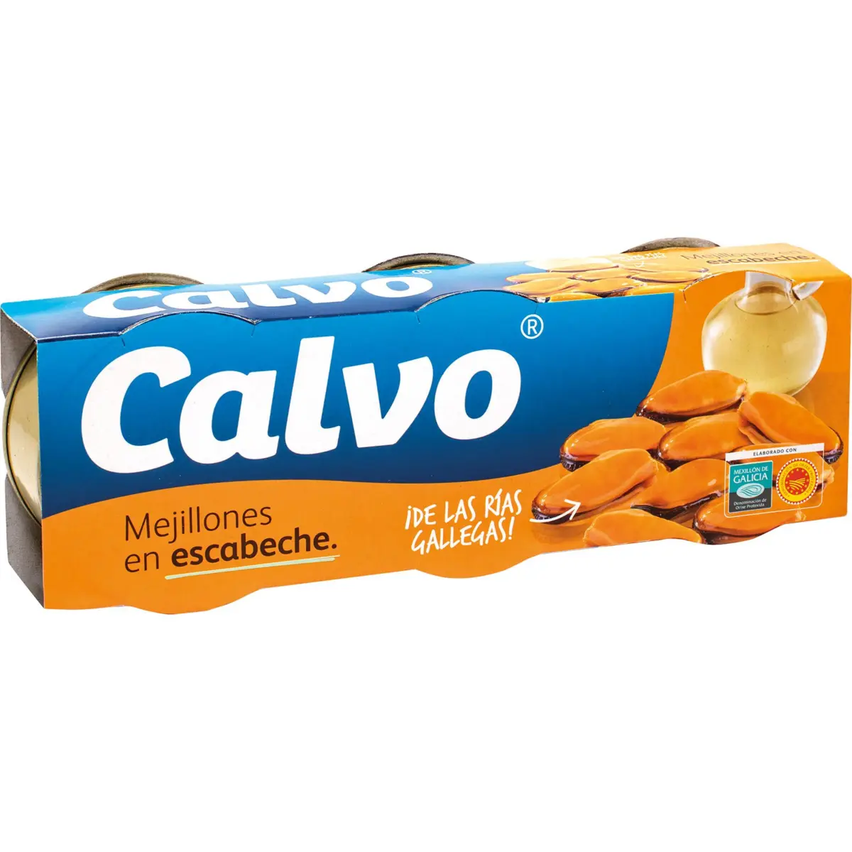 Galicische Miesmuscheln in Escabeche, 3er-Pack Calvo