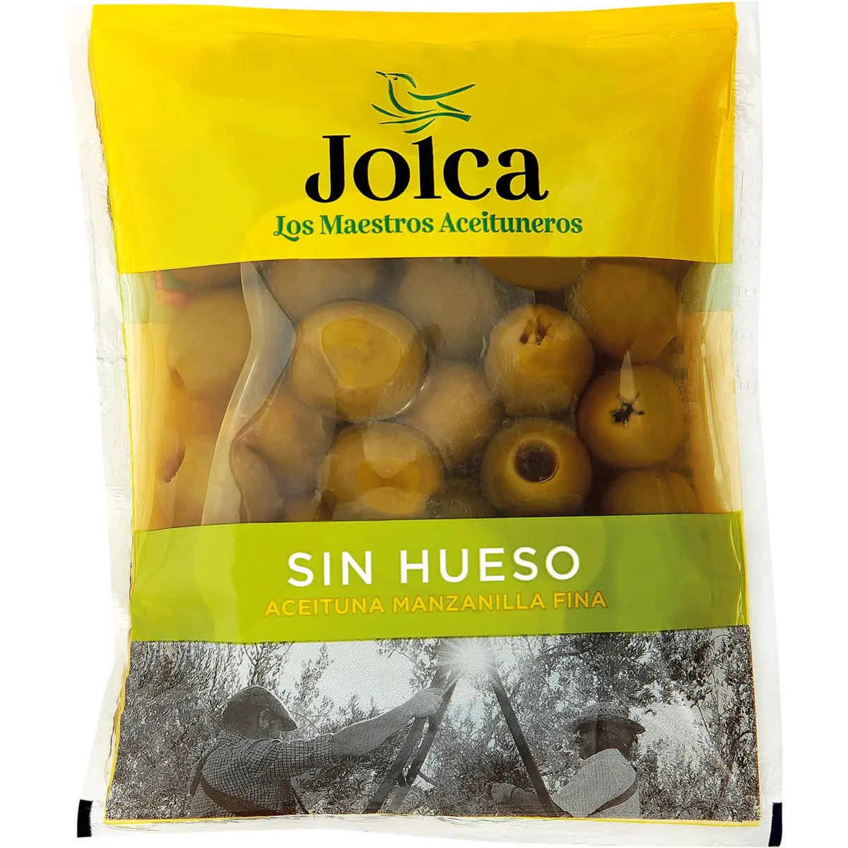 Оливки мансанилья без косточки, пакет Jolca