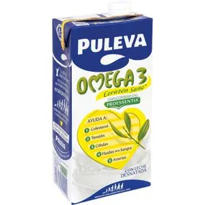 Знежирений молочний напій з Омега-3 Puleva, картонна упаковка