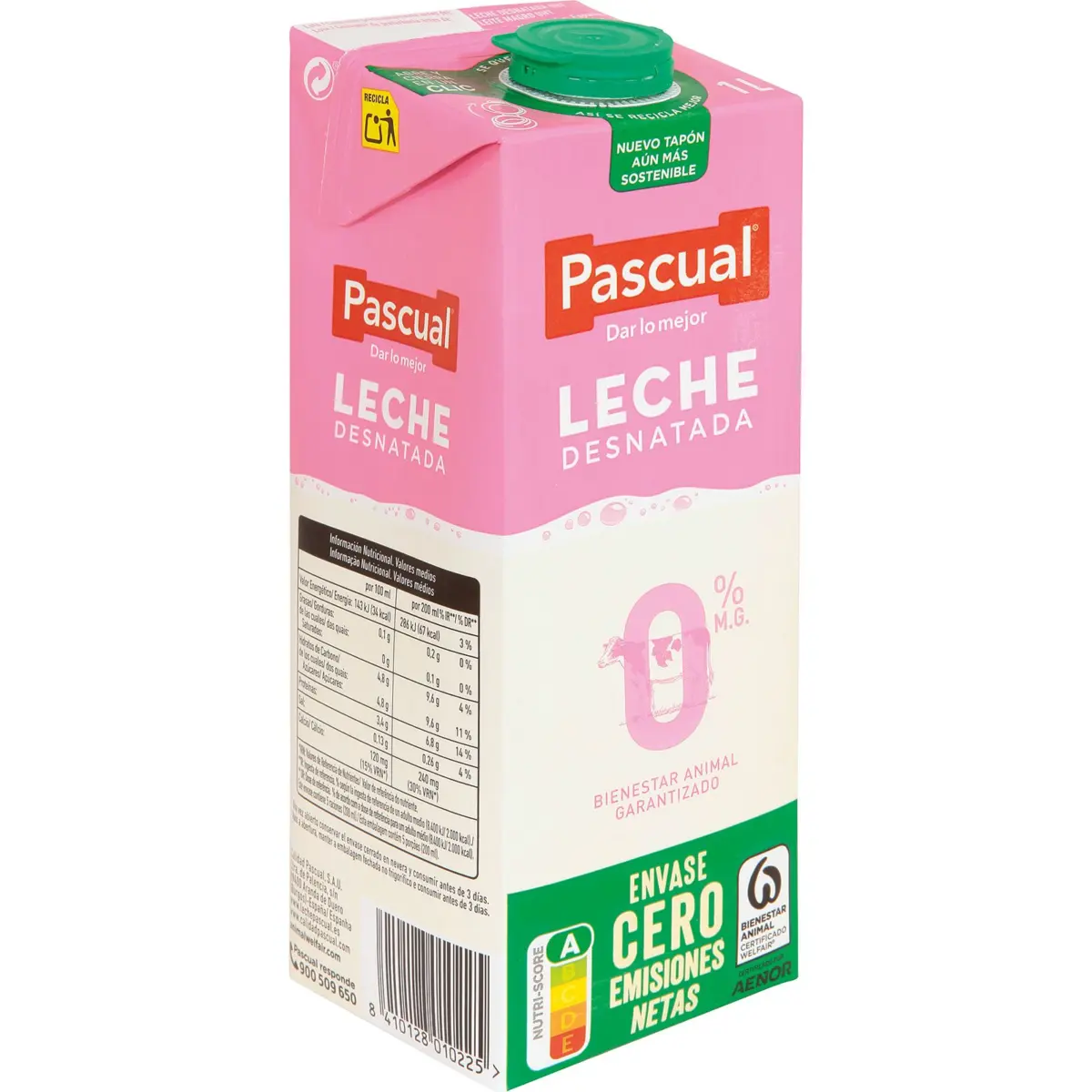 Magermilch im Karton Pascual