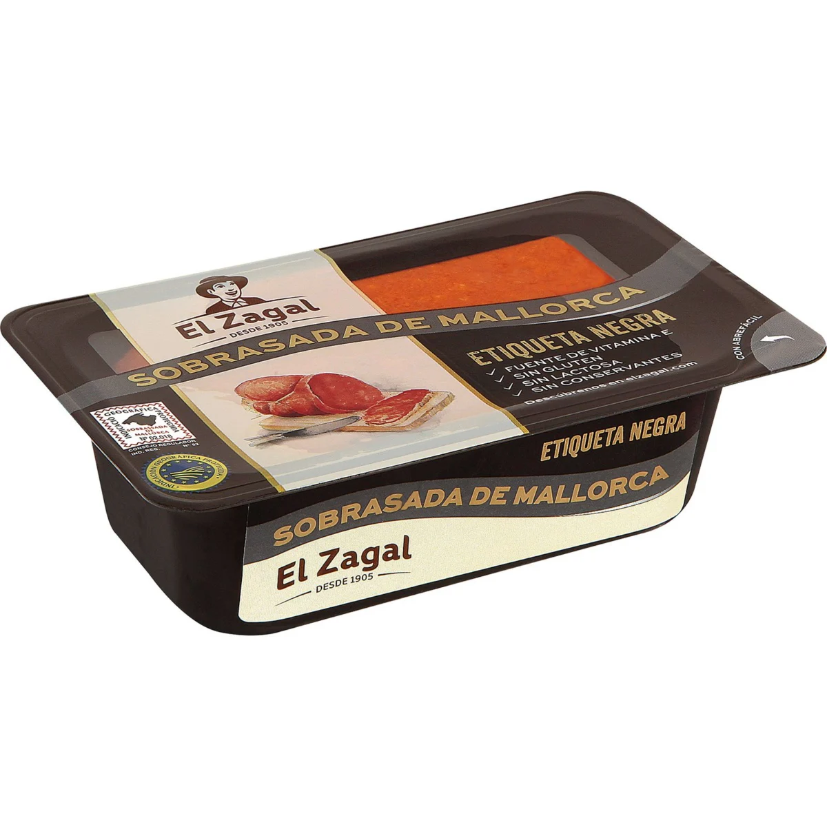 Sobrasada mit schwarzem Etikett Zagal