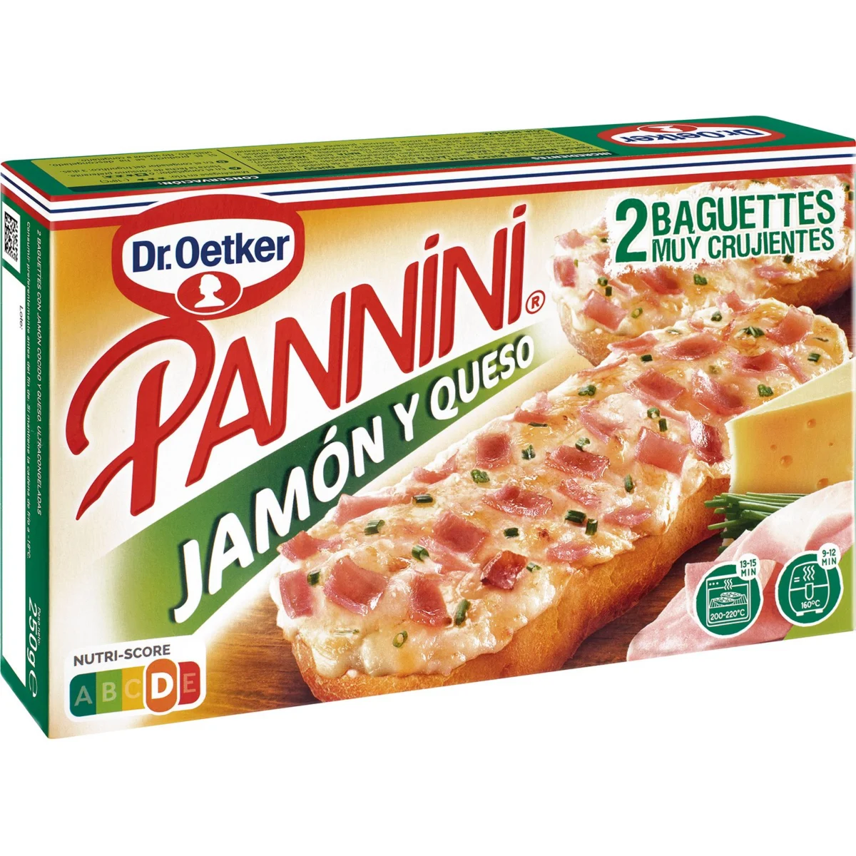 Paninis Jamón y Queso Pannini