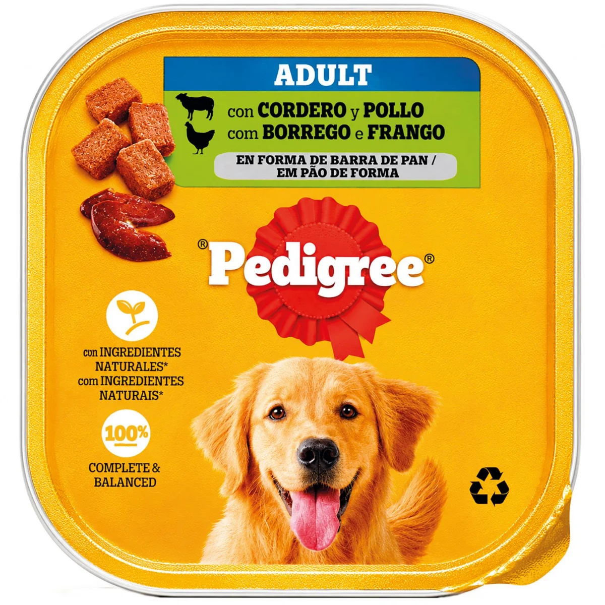 Comida Húmeda Perros Cordero Pollo Tarrina Pedigree
