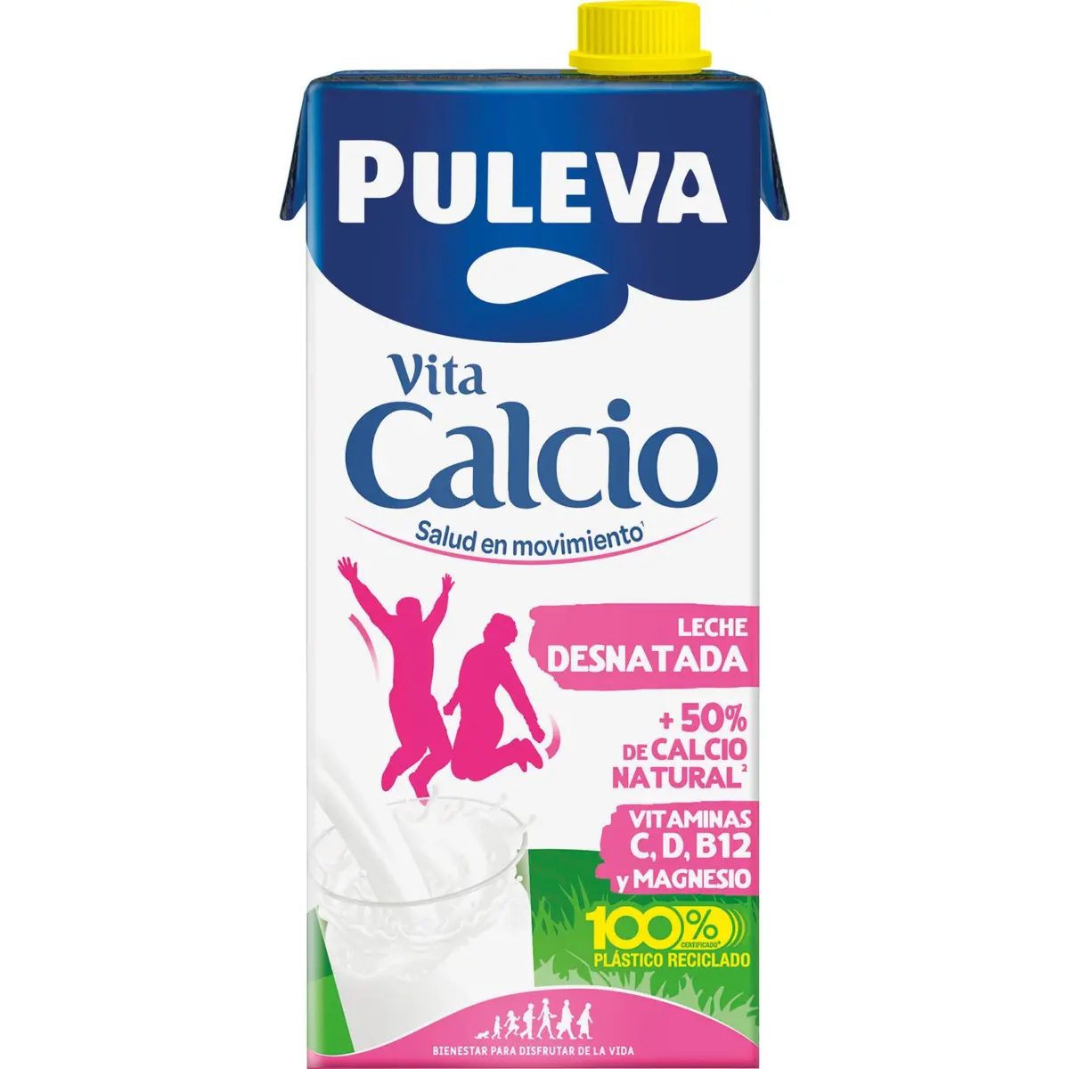 Llet desnatada amb calci en bric Puleva
