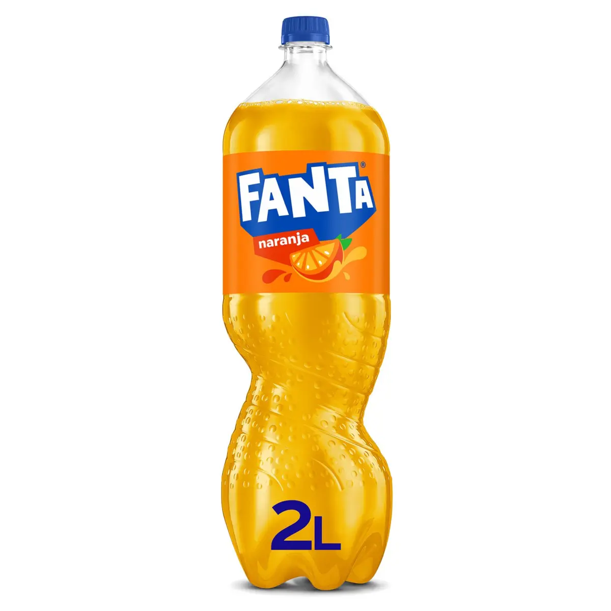 Fanta orange soft drink bottle