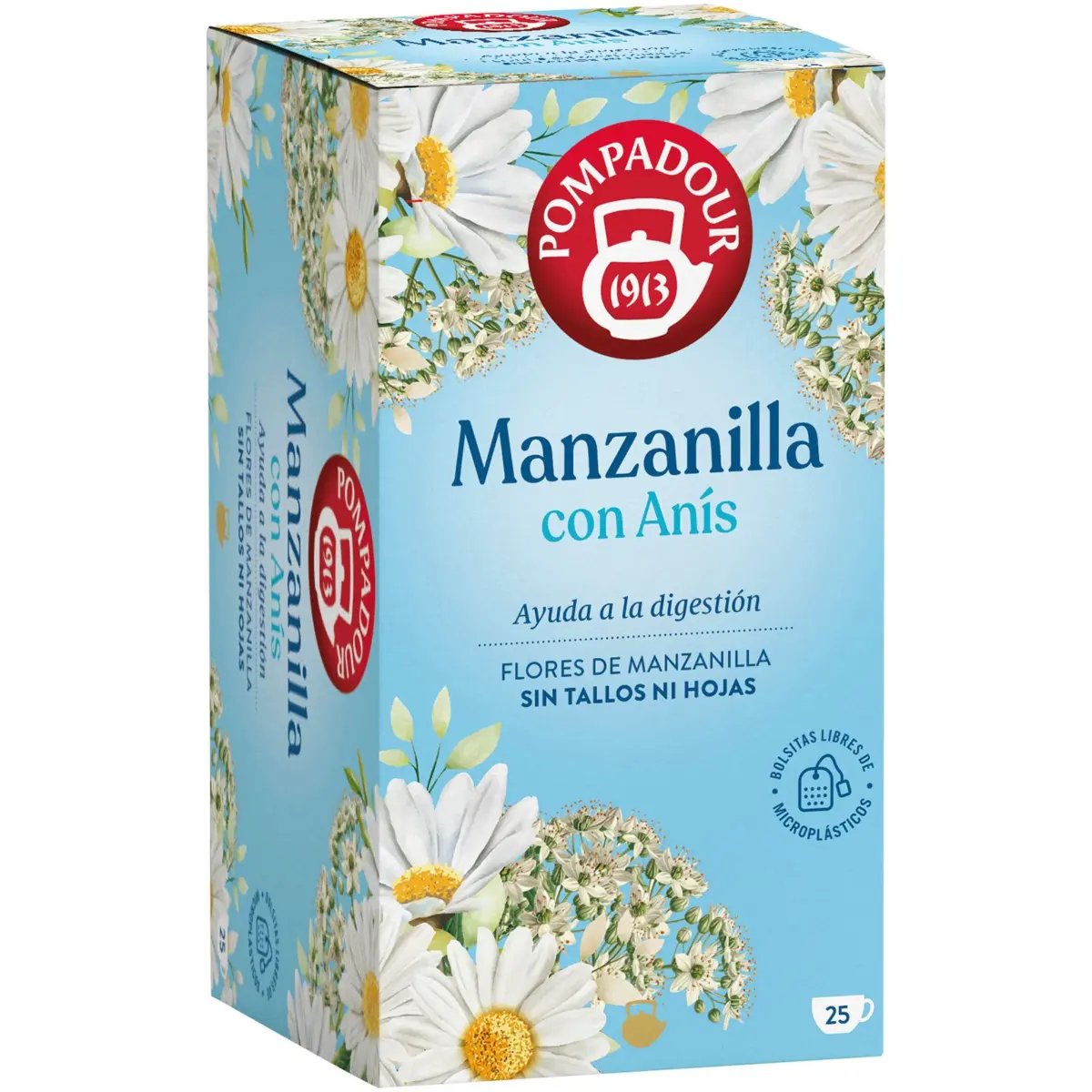 Manzanilla con Anís 25 Bolsitas Pompadour