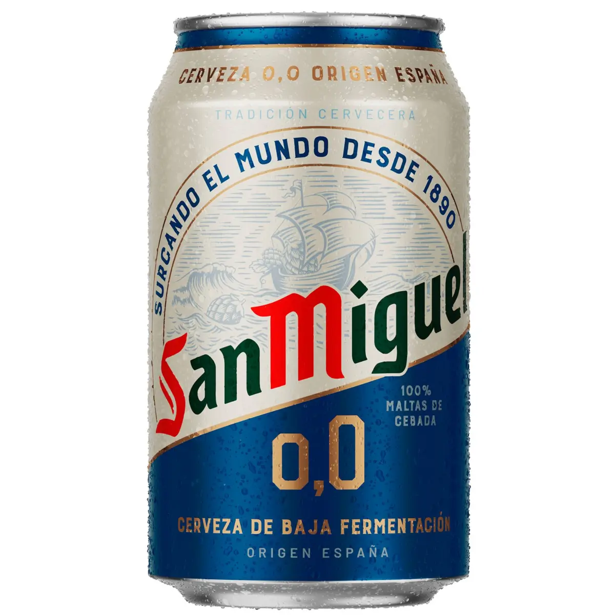 Bière sans alcool 0,0, canette San Miguel