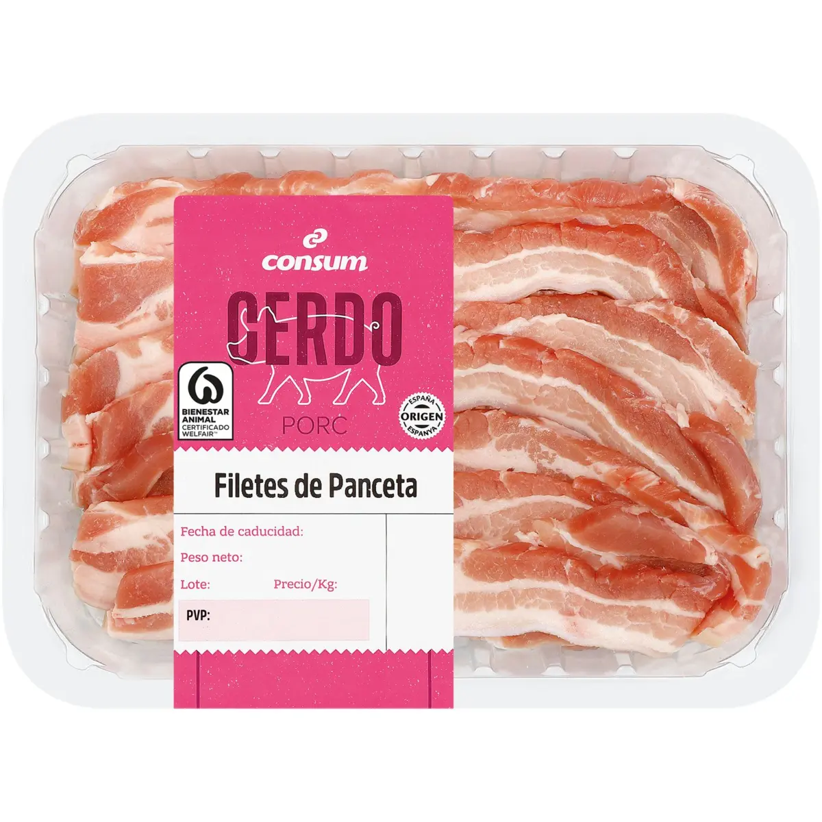 Tranches de poitrine de porc Consum