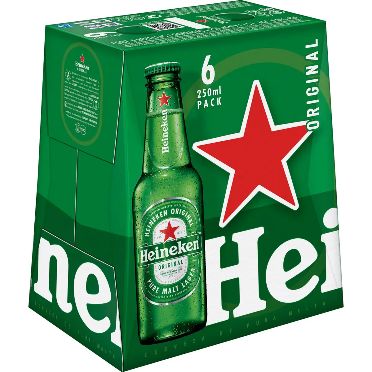 Bière néerlandaise Heineken, pack de 6 bouteilles