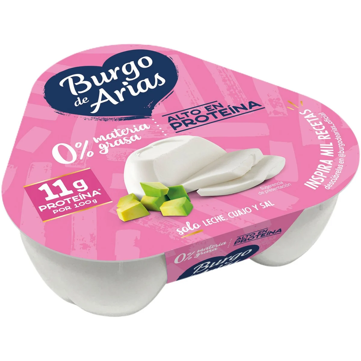 Fresh cheese 0%, pack of 3 Burgo Arias