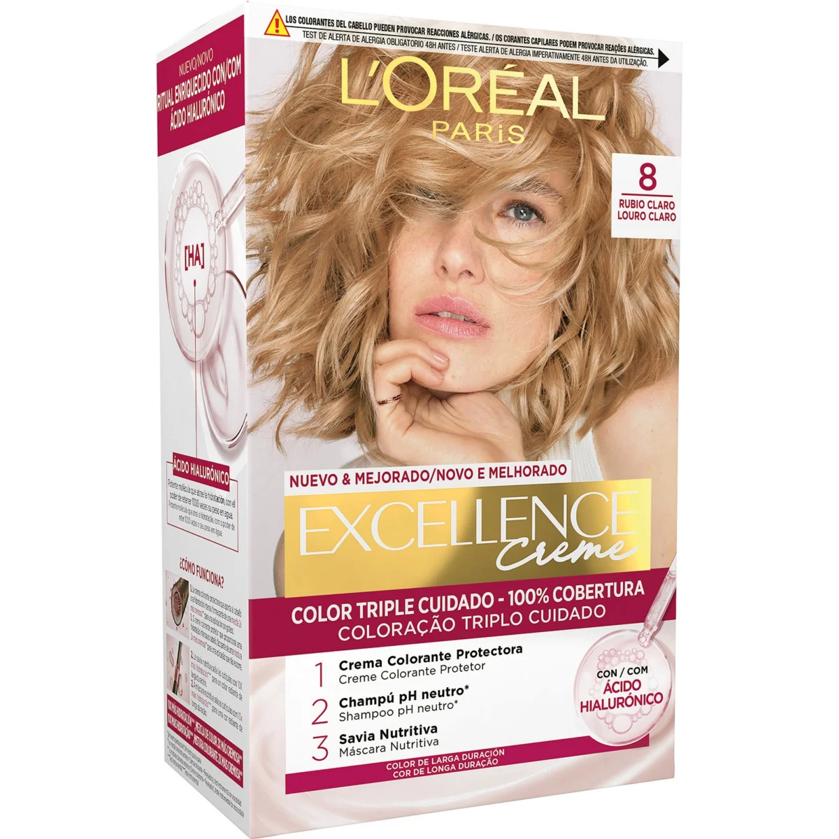 Hair dye Nº8 Light Blonde Excellence