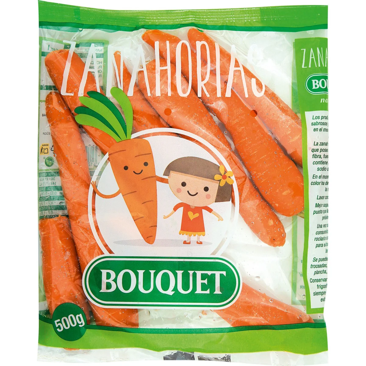 Jeunes carottes en sachet