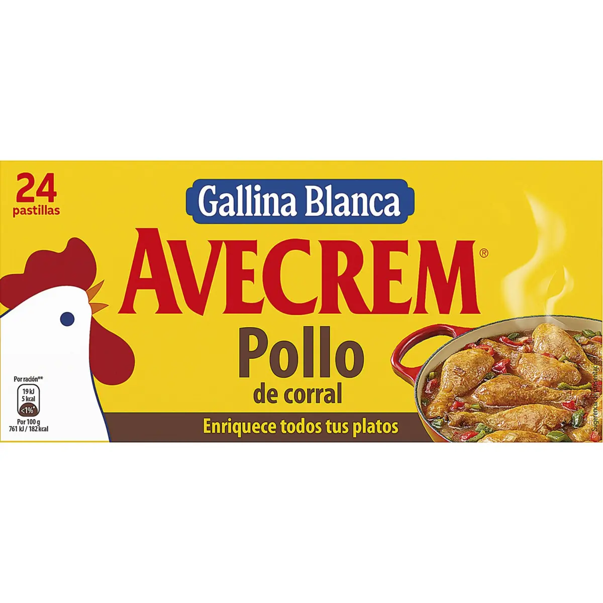 Dehydrated chicken stock, 24 cubes Avecrem
