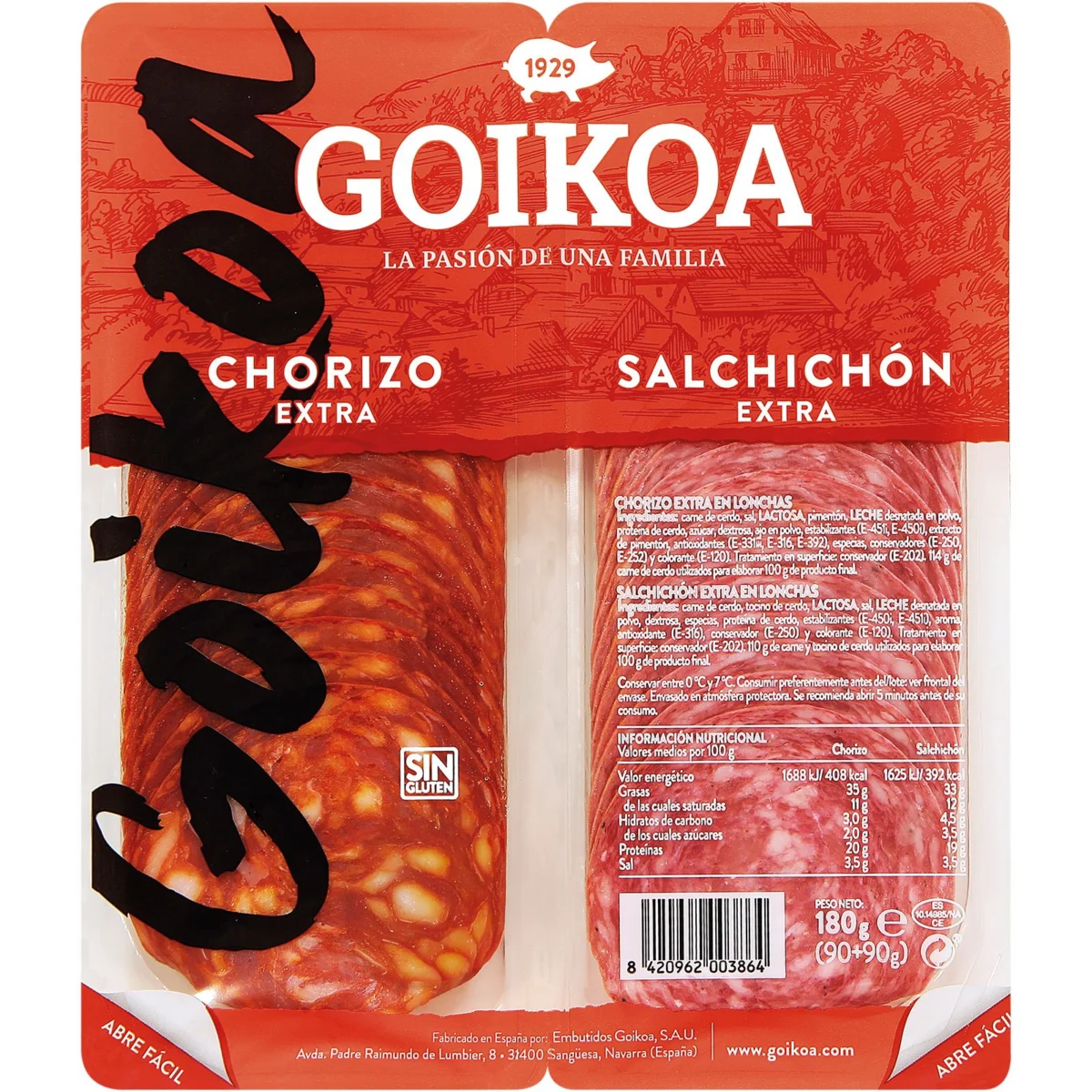 Xoriço i salxitxó Extra Goikoa