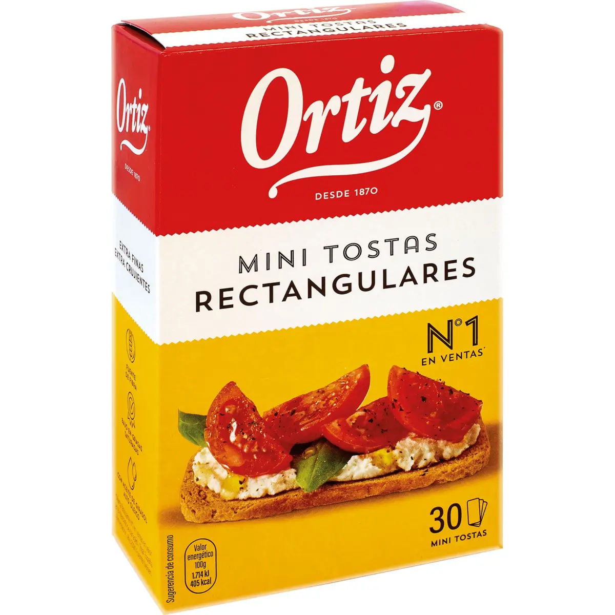 Мини-прямоугольные тосты Ortiz