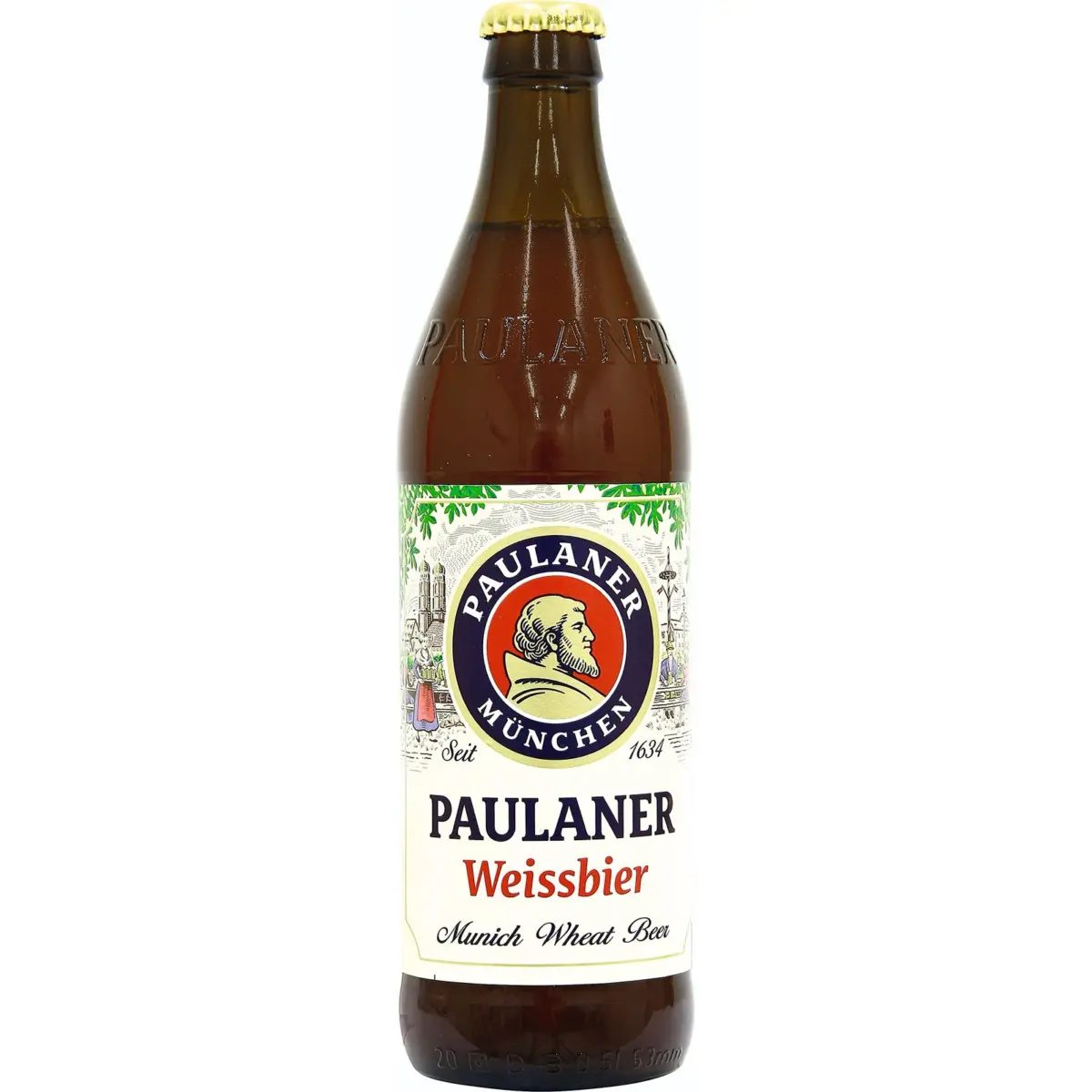 German wheat beer in a bottle Paulaner