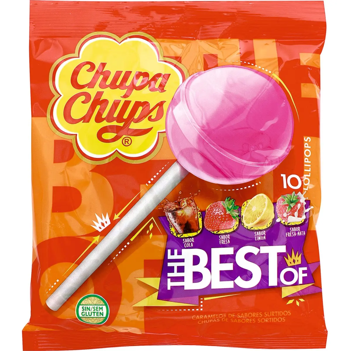 Sucettes, sachet, 10 unités Chupa-Chups