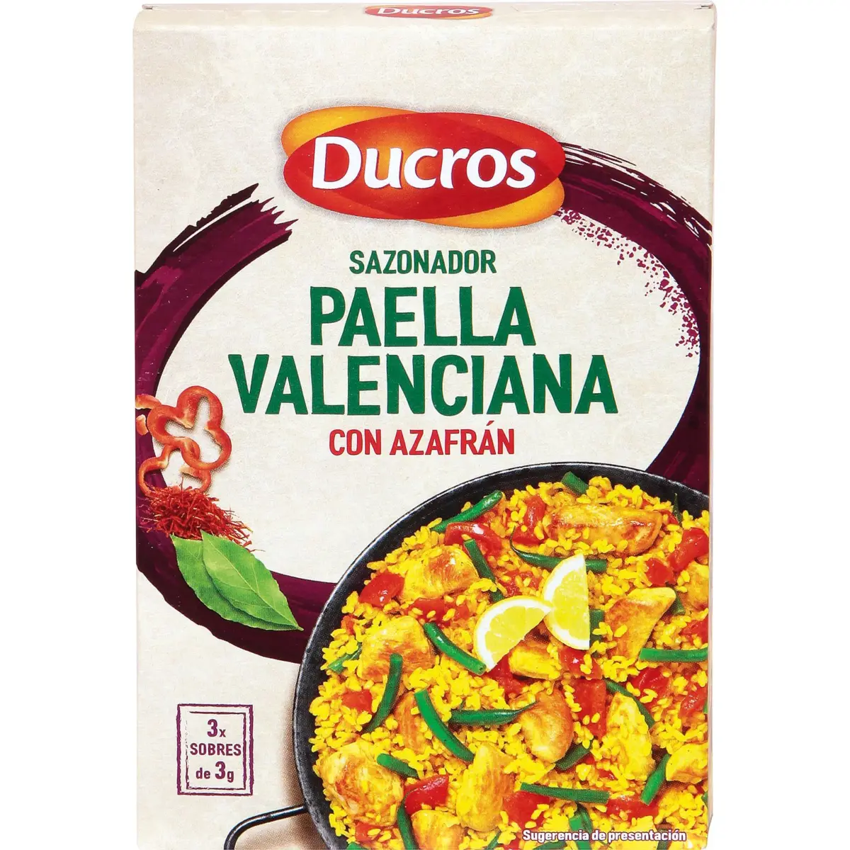 Condiment per a paella València Ducros en caixa