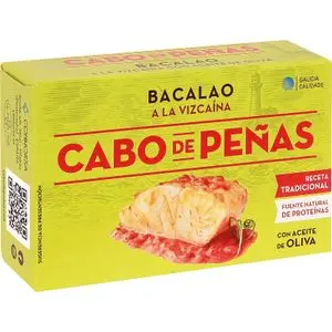 Morue à la biscayenne, boîte Cabo Peñas