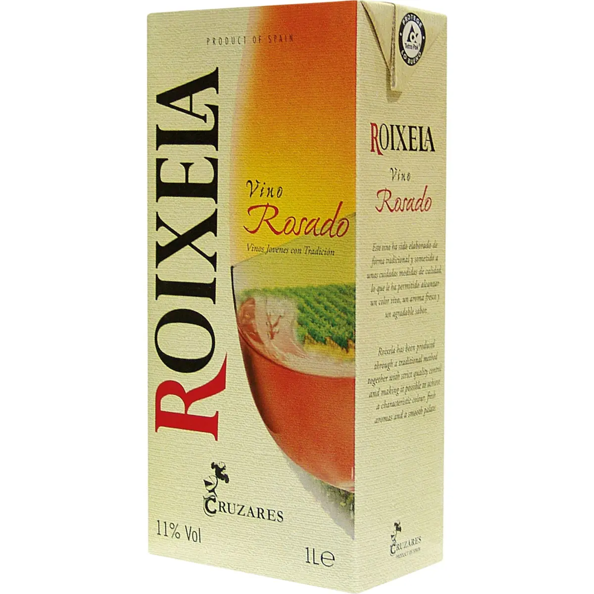 Rosé table wine in carton Roixela