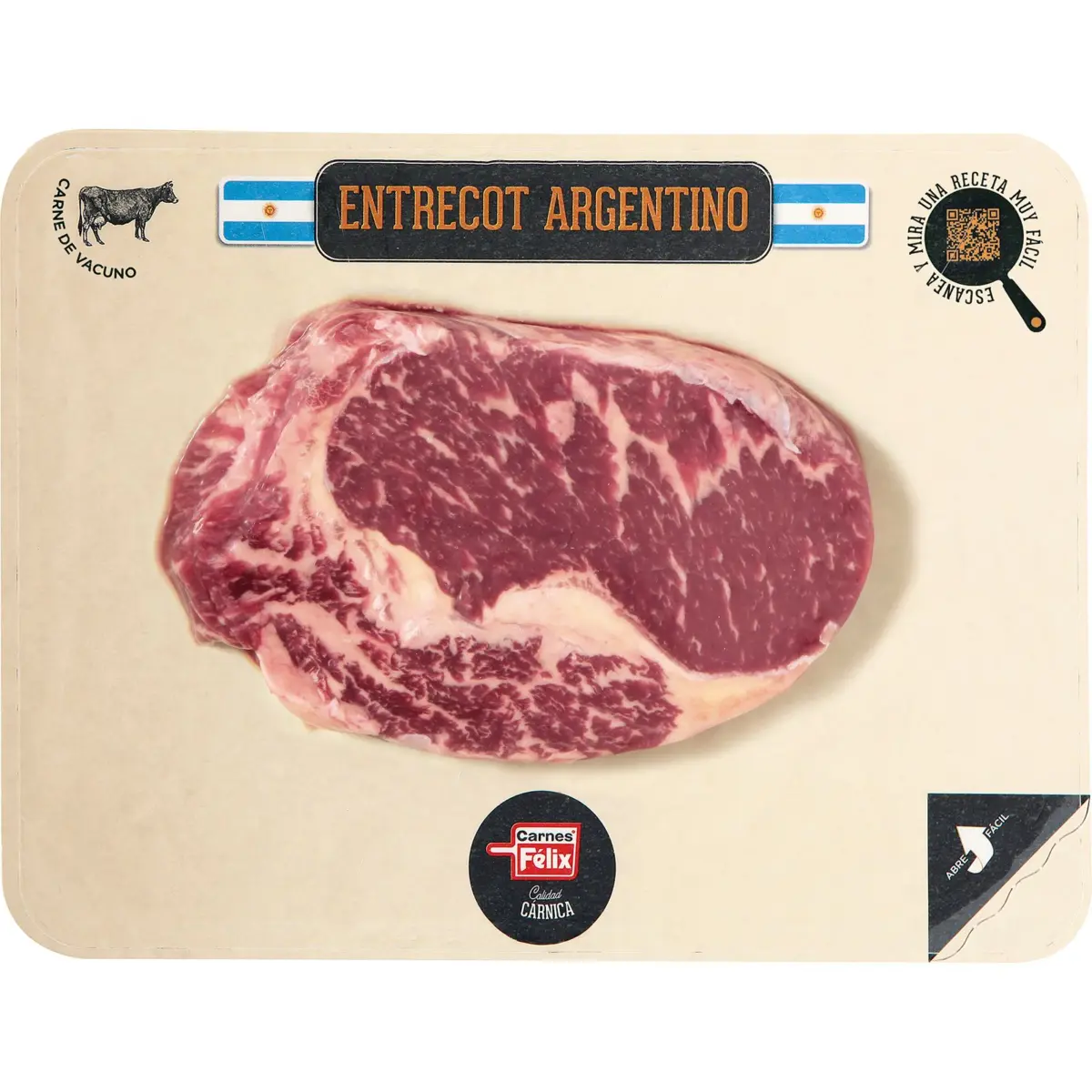 Entrecôte de jeune bovin argentin Carnes Felix